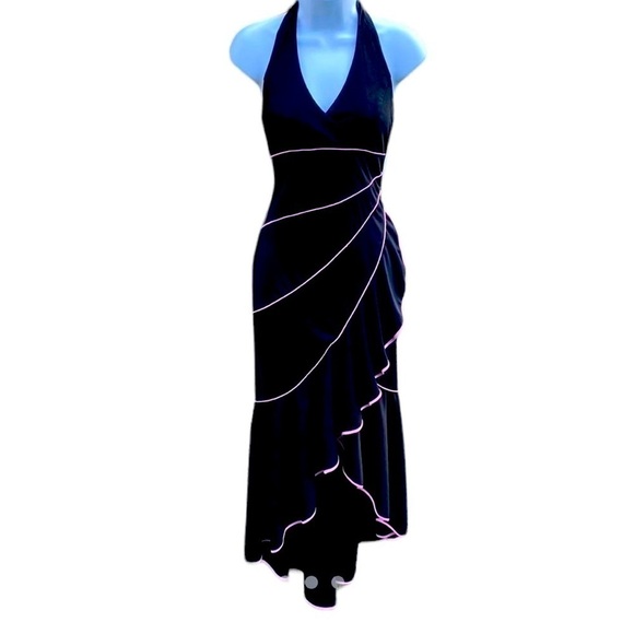 VTG 90s Blondie Nites by‎ Jaslene halter dress sz 3 - Picture 2 of 10